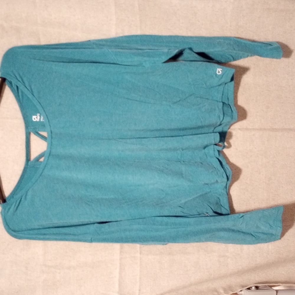 Dark Teal Gap Athletic Breathable Top - Cut Off Back - Size XL